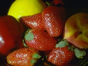 peach, Apple, strawberries, Red
