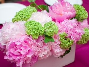 pink, peony, bouquet