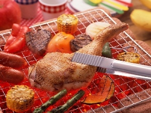 pepper, corn, Barbecues, thigh