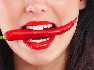 lips, pepper, Women