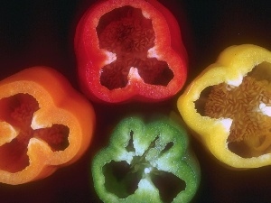 colors, peppers, four