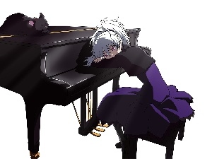 Piano, girl, Darker Than Black
