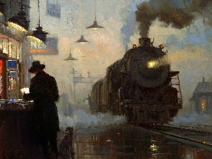 steam, picture, Train