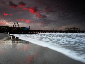 Beaches, pier, sea