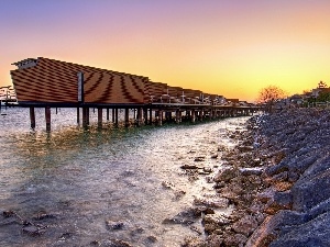 coast, pier, sea