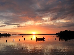 pier, lake