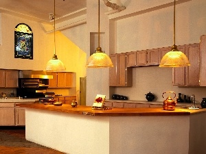 pillar, kitchen, Lamps, Kitchen, kettle, segment