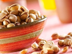 nuts, pistachio, bowl