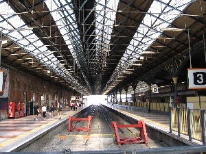 railway, platforms, station