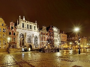 Poland, Gda?sk, Town, night