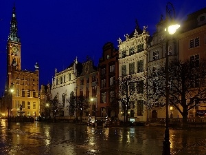 Poland, Gda?sk, Town, night