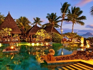 Pool, Restaurant, Mauritius, holiday