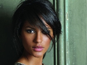 Emanuela De Paula, portrait, brunette, face