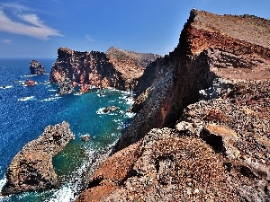 Ocean, Portugal, rocks