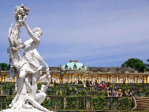 Potsdam, Sonssouci, sculpture, palace