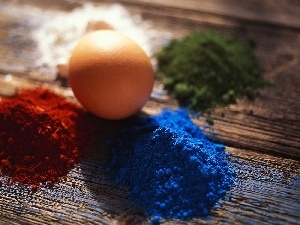 powder, Dyes, Easter, egg