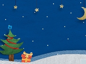 Present, Sky, christmas tree