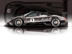 profile, side, Pagani Zonda