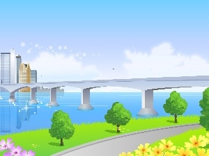 Project, buildings, Way, bridge