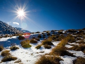 flash, ligh, luminosity, sun, winter, Mountains, New Zeland, Przebijaj?ce