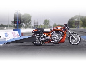 Drag, Race, Harley Davidson Screamin Eagle V-Rod