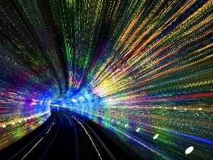 colors, rainbow, tunnel