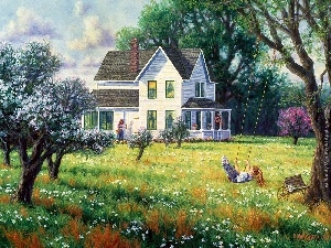 Randy Van Beek, Swing, house, Garden