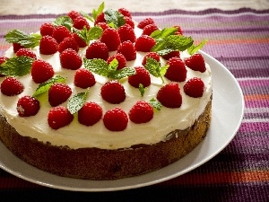 Cake, raspberry, dessert