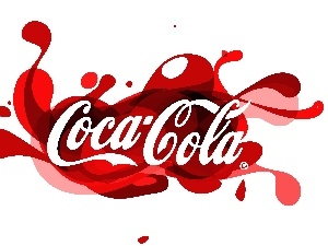 Red, cola, text, blots, Coca