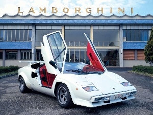 Red, interior, Lamborghini Countach