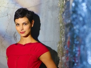 red hot, dress, Morena Baccarin