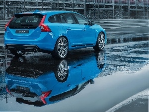 reflection, puddle, Volvo cars, V60