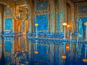 Pool, reflection, room