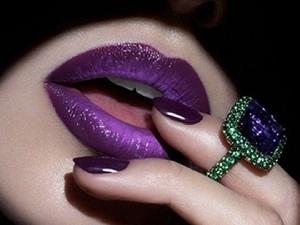 Ring, hand, lips, lipstick