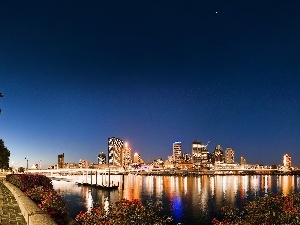 River, Night, Australia, Brisbane