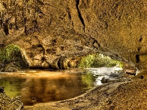 River, cave