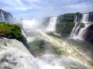 River, Great Rainbows, waterfall