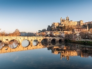 Town, River, bridge