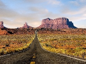 canyon, rocks, Way