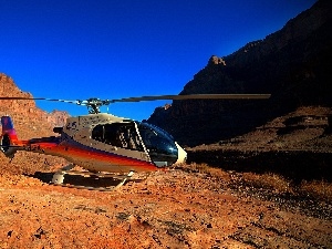 rocks, Helicopter