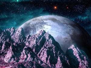 Planet, rocks, Universe