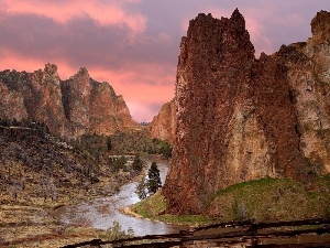 River, rocks, canyon