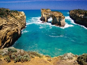 sea, rocks, Australia