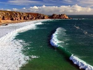 Waves, rocks, sea