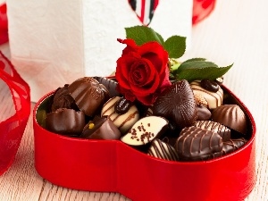 rose, Chocolates, Valentine