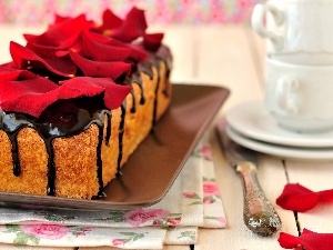 rouge, glaze, flakes, cake, Tray, Chocolate