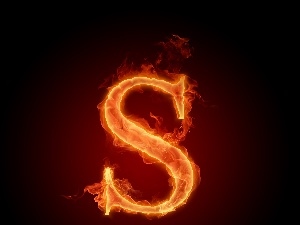 letter, S, Fire