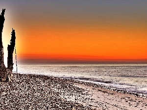 Beaches, sea, west, Lod on the beach, Sun