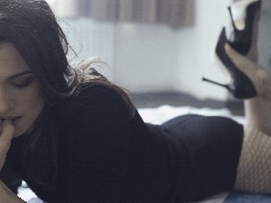 Rachel Weisz, brunette, very sensible, sad