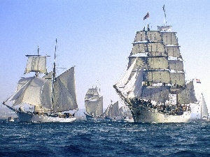 armada, sailboats, great